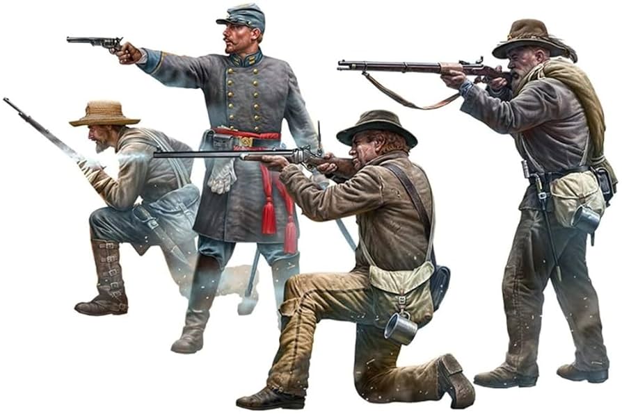 Amazon | マスターボックス 1/35 南北戦争 南軍歩兵隊 兵士4体